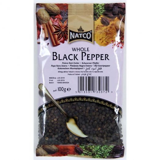 NATCO BLACK PEPPER WHOLE 100G