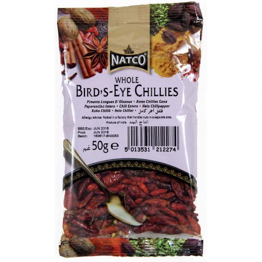 NATCO CHILLI WHOLE BIRDSEYE 50G