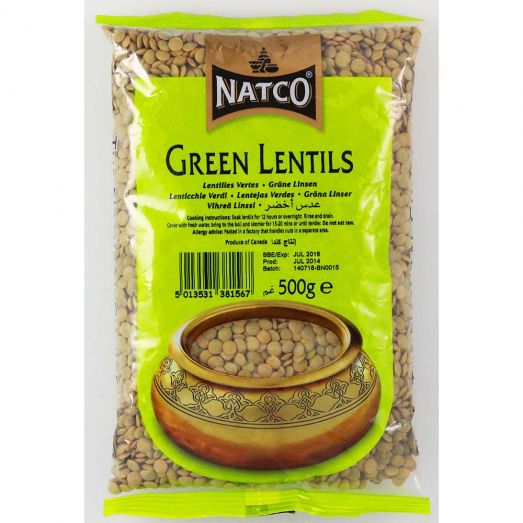 NATCO GREEN LENTILS 500G